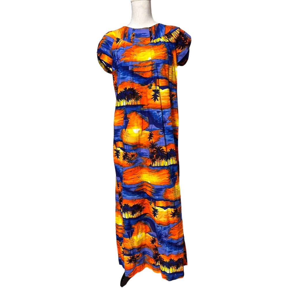 Hawaiian sunset maxi dress